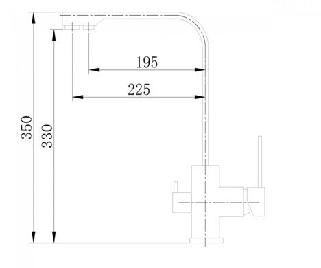 Змішувач для кухні з підключенням до фільтру Asignatura Flat 80544600