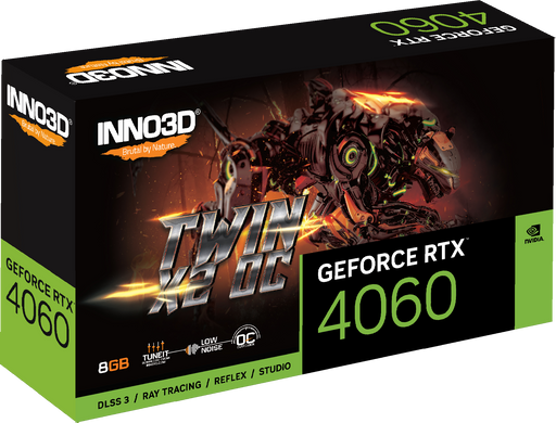 Видеокарта INNO3D GeForce RTX 4060 TWIN X2 OC (N40602-08D6X-173051N)