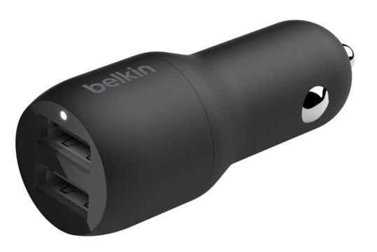 Автомобільний зарядний пристрій Belkin Car Charger 24W Dual USB-A Black (CCE001BT1MBK)