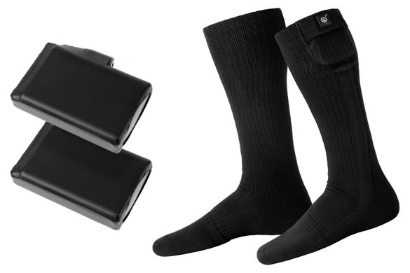 Шкарпетки з підігрівом 2E Race Plus Black високі S (2E-HSRCPS-BK)