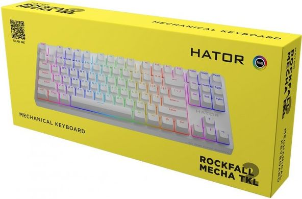 Клавіатура механічна Hator Rockfall 2 Mecha TKL orange (HTK-521) white