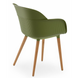Кресло Tilia Shell-N ножки буковые хаки