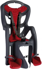 Сидіння заднє Bellelli Pepe Standart Multifix до 22 кг чорне з червоною підкладкою (SAD-04-81)
