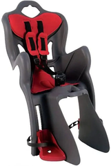 Сидіння заднє Bellelli B1 Сlamp (на багажник) до 22 кг сіре з червоною підкладкою (SAD-25-48)