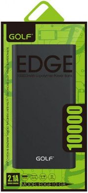 Універсальна мобільна батарея Golf Power Bank 10000 mAh Edge 10 Li-pol Black