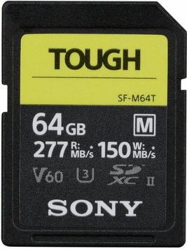 Карта пам'яті Sony 64GB SDXC C10 UHS-II U3 V60 R277/W150MB/s (SFM64T.SYM)