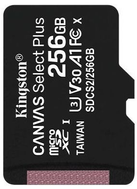 Карта пам'яті Kingston 256GB microSDXC C10 UHS-I Canvas Select Plus (SDCS2/256GBSP)
