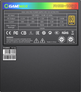 Блок питания GameMax RGB-1050 PRO