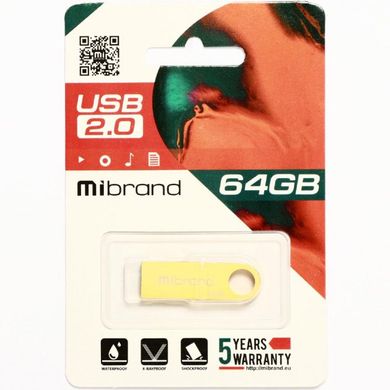 Флешка Mibrand USB 2.0 Puma 64Gb Gold (MI2.0/PU64U1G)