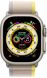 Apple Watch Ultra GPS + Cellular 49mm Titanium Case with Yellow/Beige Trail Loop - M/L (MQFU3)