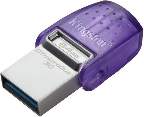 Флеш-накопичувач Kingston USB 3.2 DT microDuo 3C 64GB (Type-A/Type-C) (200Mb/s)