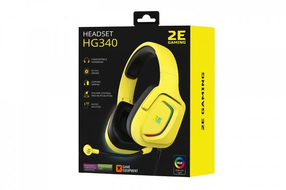 Навушники 2E GAMING HG340 Yellow