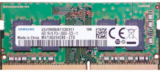 Оперативная память Samsung 4 GB SO-DIMM DDR4 2666 MHz (M471A5244CB0-CTD)