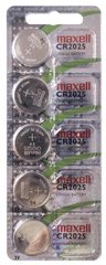 Батарейки MAXELL CR2025 LI.MIC 1PK ON 5 CARD(J)