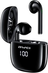Наушники Awei T28P LED TWS Bluetooth Earphones Black