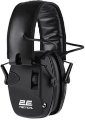 Тактичні захисні навушники 2E Pulse Pro Black NRR 22 dB активні (2E-TPE026BK)