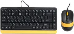 Комплект (клавиатура, мышь) A4Tech Fstyler F1110 USB Bumblebee