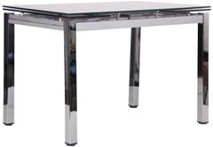 Розкладний стіл AMF Сандро хром/скло сірий (545796)