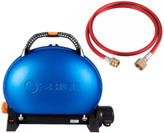 Портативний переносний газовий гриль O-GRILL 500 Blue + шланг