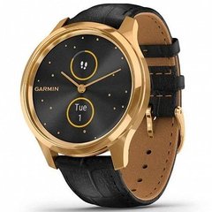 Смарт-часы Garmin vivomove Luxe Pure Gold-Black Leather (010-02241-22)