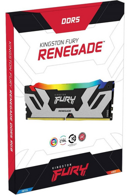Оперативна пам'ять Kingston FURY 32 GB DDR5 6400 MHz Renegade Silver/Black RGB (KF564C32RSA-32)