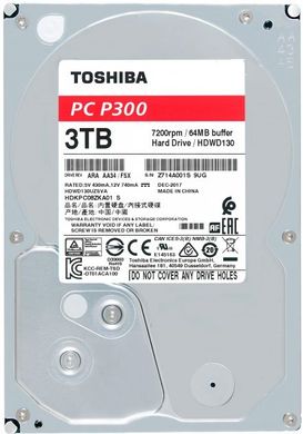 Внутрішній жорсткий диск Toshiba P300 3 TB HDWD130UZSVA