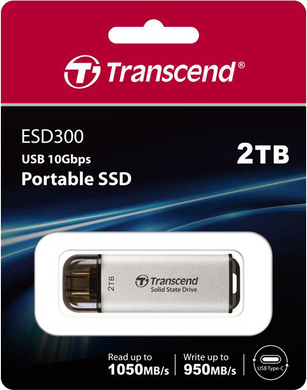 SSD накопичувач Transcend ESD300 2 TB Silver (TS2TESD300S)