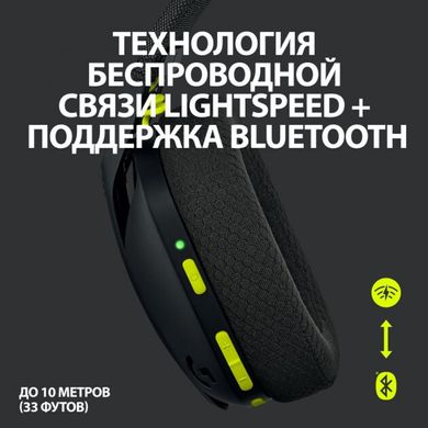 Наушники Logitech G435 LIGHTSPEED Wireless Gaming Headset — Black (981-001050)