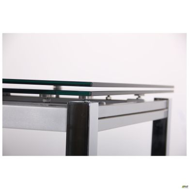 Розкладний стіл AMF Сандро хром/скло сірий (545796)