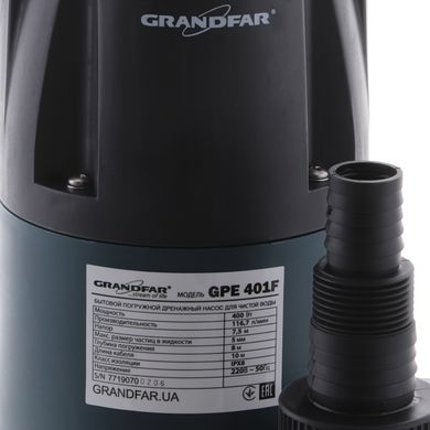 Занурювальний дренажний насос Grandfar GPE401F (GF1090)