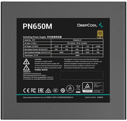 Блок живлення Deepcool PN650M 650W (R-PN650M-FC0B-EU)