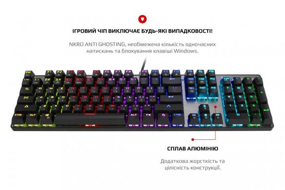 Комплект (клавіатура, миша) Motospeed CK888 Outemu Red (mtck888mr) Silver/Black