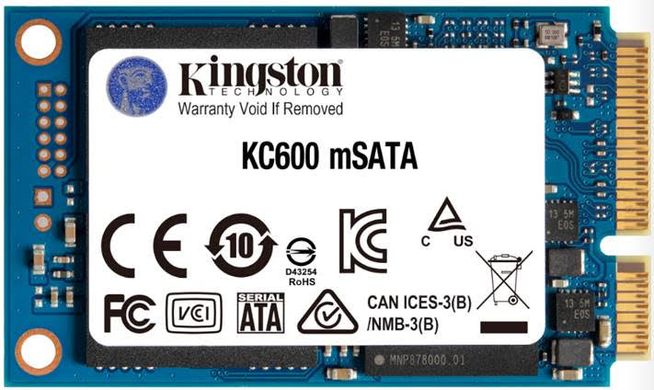SSD-накопичувач 1ТB Kingston KC600 mSATA SATAIII 3D TLC (SKC600MS/1024G)
