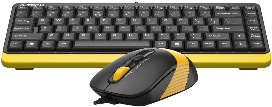 Комплект (клавіатура, миша) A4Tech Fstyler F1110 USB Bumblebee