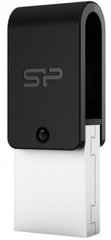 Флешка SiliconPower USB 2.0 Mobile X21 MicroUSB OTG 32Gb Black metal (SP032GBUF2X21V1K)