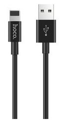 Кабель Hoco X23 Skilled lightning charging data cable Black