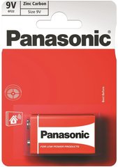 Батарейка Panasonic RED ZINK 6F22 BLI 1 ZINK-CARBON