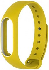 Ремінець UWatch Double Color Replacement Silicone Band For Xiaomi Mi Band 2 Yellow/White Line