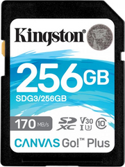 Карта пам'яті Kingston 256GB SDXC class 10 UHS-I U3 Canvas Go! Plus (SDG3/256GB)