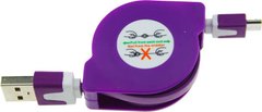 Кабель Toto TKX-66 Flat USB cable microUSB 1m Purple