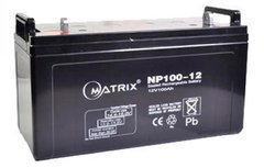 Акумуляторна батарея Matrix 12V 100Ah (NP100-12)