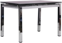 Розкладний стіл AMF Сандро хром/скло чорний (545794)