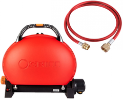Портативный переносной газовый гриль O-GRILL 500 Red + шланг
