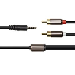 Аудио кабель PowerPlant 3.5мм Stereo Plug - 2*RCA, 1 м (CA912834)