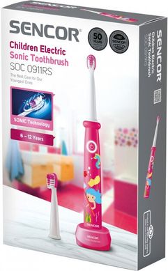 Електрична зубна щітка Sencor SOC0911RS, 6-12 років
