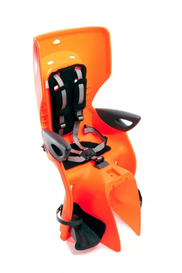 Сидіння заднє Bellelli Summer Standart B-fix до 22 кг помаранчевий з чорною підкладкою (SAD-22-87)