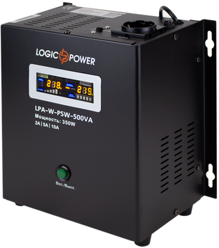 Джерело безперебійного живлення LogicPower LPA-W-PSW-500VA (350Вт)2A/5A/10A (LP7145)