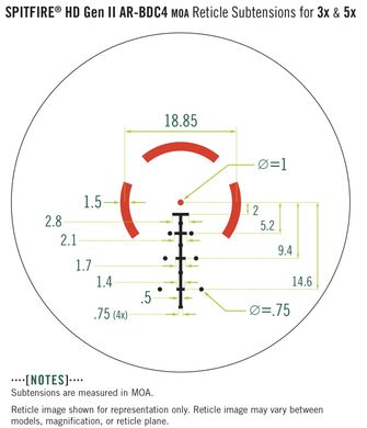 Прицел оптический Vortex Spitfire 3x Prism II Scope AR-BDC4 Reticle (SPR-300)