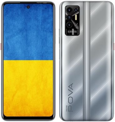Смартфон TECNO POVA-2 (LE7n) 4/128GB NFC Polar Silver (4895180768484)