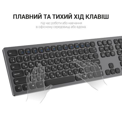 Бездротова клавіатура OfficePro SK1550B Black